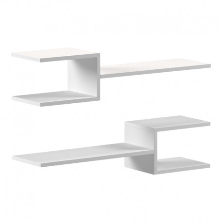 230-000167 Ραφιέρα τοίχου Galler pakoworld λευκό 79x19.5x18εκ