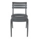 326-000063 Καρέκλα Almea pakoworld στοιβαζόμενη pp ανθρακί 42.5x55.5x82εκ