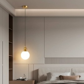 77-50659 SE21-BR-10 WASY PENDANT BRASS OPAL E14 15x100cm IP20 2 YEARS WARRANTY Ε2