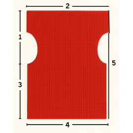 30988-Κόκκινο-Ολόκληρο-Ανταλλακτ Κόκκινο Ολόκληρο Ανταλλακτικό Πανί Σκηνοθέτη Με Διάτρητο 2 x 1 Νο28