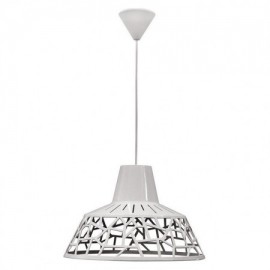 MEC-226WHITE Φωτιστικό Κρεμαστό Μονόφωτο Πλαστικό Ε27 34x34x70cm