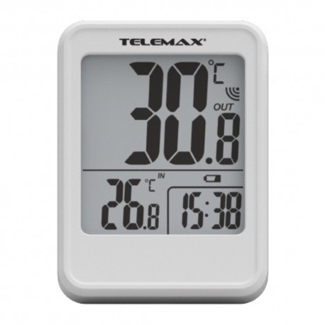09-1945 Ψηφιακό θερμόμετρο εσωτερικής και εξωτερικής θερμοκρασίας με ασύρματο αισθητήρα Telemax 1945RF