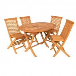 TLT/015/001/NA COZY  ΣΕΤ ΤΡΑΠΕΖΑΡΙΑ 5ΤΜΧ  ΞΥΛΟ TEAK