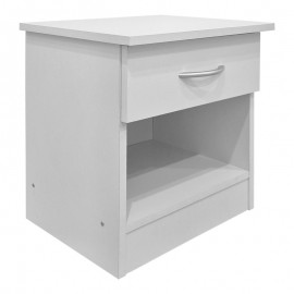 383-000127 Κομοδίνο Bedy pakoworld λευκό 40x34x42εκ