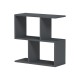 230-000229 Βοηθητικό τραπέζι-βιβλιοθήκη Wesmol pakoworld ανθρακί 50x20x50εκ