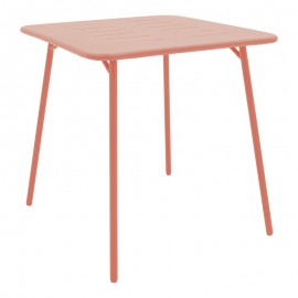 218-000054 Τραπέζι Moraja pakoworld terracotta μέταλλο 70x70x73εκ