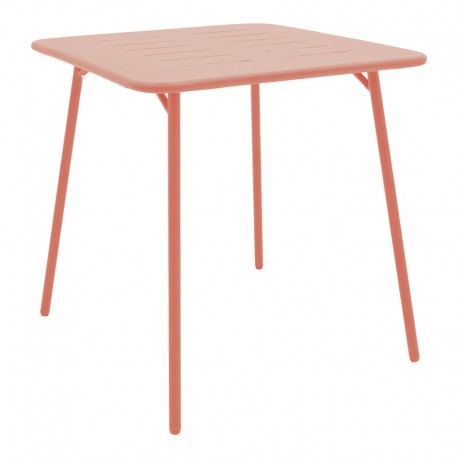 218-000054 Τραπέζι Moraja pakoworld terracotta μέταλλο 70x70x73εκ