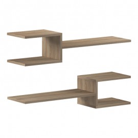 230-000245 Ραφιέρα τοίχου Sumpa pakoworld 2 τεμ sonoma 65x20x18εκ