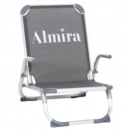 ΚΑΡΕΚΛΑΚΙ ΠΑΡΑΛΙΑΣ ΑΛΟΥΜINIOY ΒΑΡ.ΤΥΠΟΥ ΨΗΛΗ ΠΛΑΤΗ ALMIRA HM5053.10 ΓΚΡΙ 55x71x66Υεκ