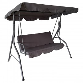 15450011 Κούνια ArteLibre LEMONA Γκρι Μέταλλο/Polyester 174x110x200cm Γκρι