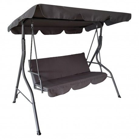15450011 Κούνια ArteLibre LEMONA Γκρι Μέταλλο/Polyester 174x110x200cm Γκρι