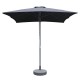 15450014 Ομπρέλα Κήπου ArteLibre MELIOR Μαύρο/Ανθρακί Αλουμίνιο/Polyester Φ2.2x2.2m Μαύρο/Ανθρακί