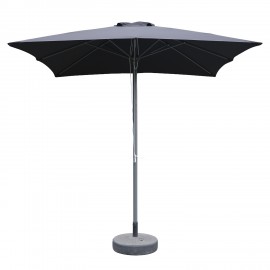 15450014 Ομπρέλα Κήπου ArteLibre MELIOR Μαύρο/Ανθρακί Αλουμίνιο/Polyester Φ2.2x2.2m Μαύρο/Ανθρακί