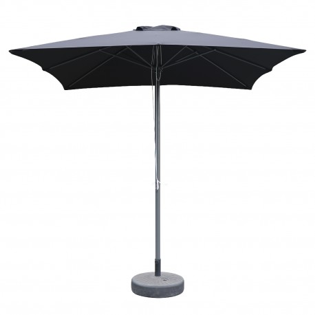 15450014 Ομπρέλα Κήπου ArteLibre MELIOR Μαύρο/Ανθρακί Αλουμίνιο/Polyester Φ2.2x2.2m Μαύρο/Ανθρακί