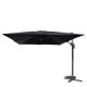 15450016 Ομπρέλα Κήπου ArteLibre VALENA Μαύρο/Γκρι Αλουμίνιο/Polyester Φ3x3m Μαύρο/Γκρι
