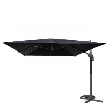 15450016 Ομπρέλα Κήπου ArteLibre VALENA Μαύρο/Γκρι Αλουμίνιο/Polyester Φ3x3m Μαύρο/Γκρι
