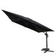 15450016 Ομπρέλα Κήπου ArteLibre VALENA Μαύρο/Γκρι Αλουμίνιο/Polyester Φ3x3m Μαύρο/Γκρι