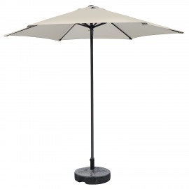 15450017 Ομπρέλα Κήπου ArteLibre MELIORE Εκρού/Ανθρακί Αλουμίνιο/Polyester Φ2.5x2.36m Εκρού/Ανθρακί