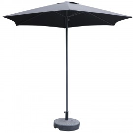 15450018 Ομπρέλα Κήπου ArteLibre MELIORE Ανθρακί/Γκρι Αλουμίνιο/Polyester Φ2.5x2.36m Ανθρακί/Γκρι