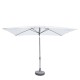 15450020 Ομπρέλα Κήπου ArteLibre ARONA Λευκό/Ανθρακί Αλουμίνιο/Polyester 3x2x2.53m Λευκό/Ανθρακί