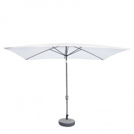 15450020 Ομπρέλα Κήπου ArteLibre ARONA Λευκό/Ανθρακί Αλουμίνιο/Polyester 3x2x2.53m Λευκό/Ανθρακί