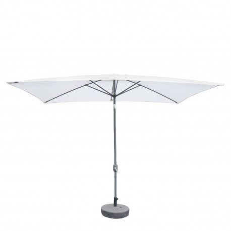 15450020 Ομπρέλα Κήπου ArteLibre ARONA Λευκό/Ανθρακί Αλουμίνιο/Polyester 3x2x2.53m Λευκό/Ανθρακί