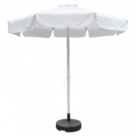 15450027 Ομπρέλα Κήπου ArteLibre SALVIA Εκρού/Λευκό Αλουμίνιο/Polyester Φ2.2x2.5m Εκρού/Λευκό