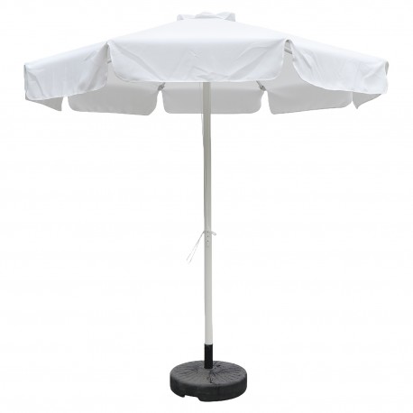 15450027 Ομπρέλα Κήπου ArteLibre SALVIA Εκρού/Λευκό Αλουμίνιο/Polyester Φ2.2x2.5m Εκρού/Λευκό