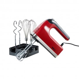 Μίξερ χειρός 350W με βαση και 3 ζεύγη αναδευτήρων TELCO HM-AC410 κόκκινο