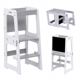 ΠΥΡΓΟΣ ΕΚΜΑΘΗΣΗΣ ΜΕ ΠΙΝΑΚΑ RICKI HM18345.03 ΞΥΛΟ ΠΕΥΚΟΥ ΛΕΥΚΟ/ΓΚΡΙ 37x40x84Υεκ