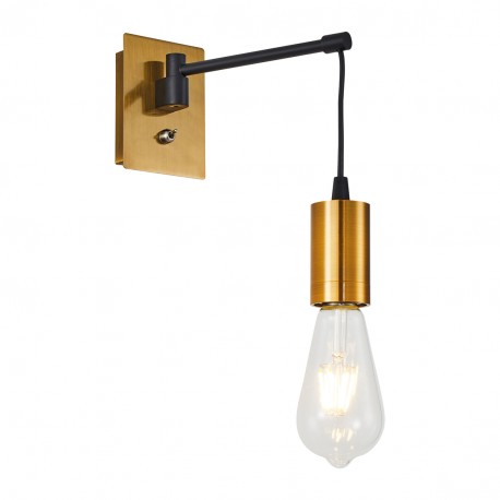 77-8278 SE21-GM-9 ADEPT GOLD MATT & BLACK WALL LAMP Β3