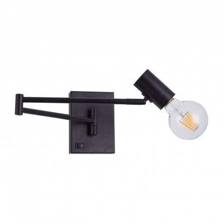 77-8281 SE21-BL-52 ADEPT BLACK WALL LAMP B3