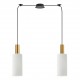 77-8655 SE21-GM-4-BL2-GL3 ADEPT TUBE Gold Matt Pendant White Glass+