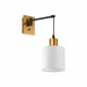 77-8875 SE21-GM-9-SH1 ADEPT WALL LAMP Gold Matt and Black Metal Wall Lamp White Shade+