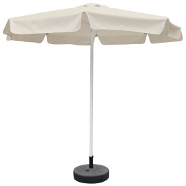 15450023 Ομπρέλα Κήπου ArteLibre VALENARE Εκρού/Λευκό Μέταλλο/Polyester Φ2.35m Εκρού/Λευκό