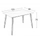 09-0672 LOBY CERAMIC WHITE MARBLE 120Χ80Χ75εκ. ΤΡΑΠΕΖΙ