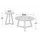 09-0010-4 ALEX SET 2τμχ. SONOMA OAK Φ45Χ55εκ. & Φ80Χ41εκ. ΤΡΑΠΕΖΙ ΣΑΛΟΝΙΟΥ