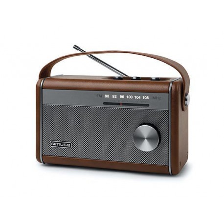 230240 Ραδιόφωνο M-098BR MUSE Μπαταρίας-Ρεύματος με Bluetooth Καφέ