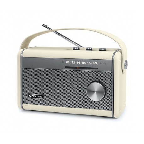 230241 Ραδιόφωνο M-098SC MUSE Μπαταρίας-Ρεύματος με Bluetooth Κρεμ