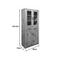 049-000116 Βιτρίνα-ντουλάπα Nisso pakoworld σε oak απόχρωση 80x40x183.5εκ