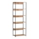 085-000040 Βιβλιοθήκη Kaliano pakoworld oak-μαύρο μέταλλο 59.5x35x176.5εκ
