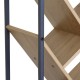 085-000034 Βιβλιοθήκη Orunta pakoworld oak- μαύρο μέταλλο 40x26.5x125εκ