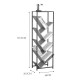 085-000034 Βιβλιοθήκη Orunta pakoworld oak- μαύρο μέταλλο 40x26.5x125εκ