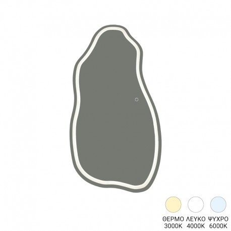 298-000061 Καθρέπτης Wervia pakoworld led 60x2.5x120εκ