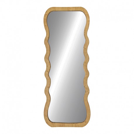 298-000062 Καθρέπτης Zerbon pakoworld mdf σε φυσική απόχρωση 60x1.5x155εκ