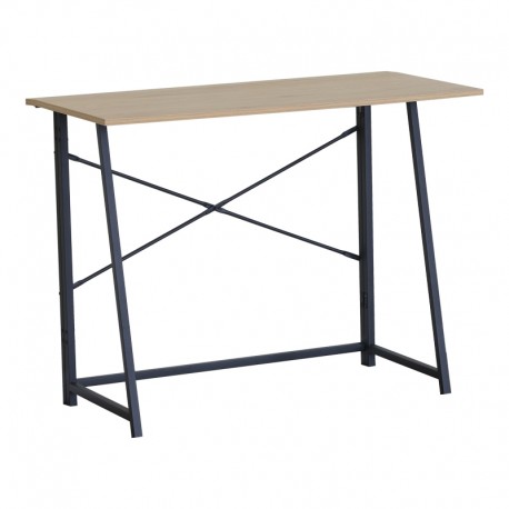 085-000033 Γραφείο εργασίας Siklo pakoworld πτυσσόμενο oak- μαύρο μέταλλο 100x46x75.5εκ