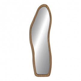 298-000063 Καθρέπτης Quene pakoworld mdf σε φυσική απόχρωση 50x1.5x150εκ