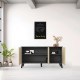 248-000029 Μπουφές Billie pakoworld ανθρακί-sonoma 149x40x77εκ