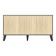 248-000029 Μπουφές Billie pakoworld ανθρακί-sonoma 149x40x77εκ