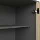248-000029 Μπουφές Billie pakoworld ανθρακί-sonoma 149x40x77εκ